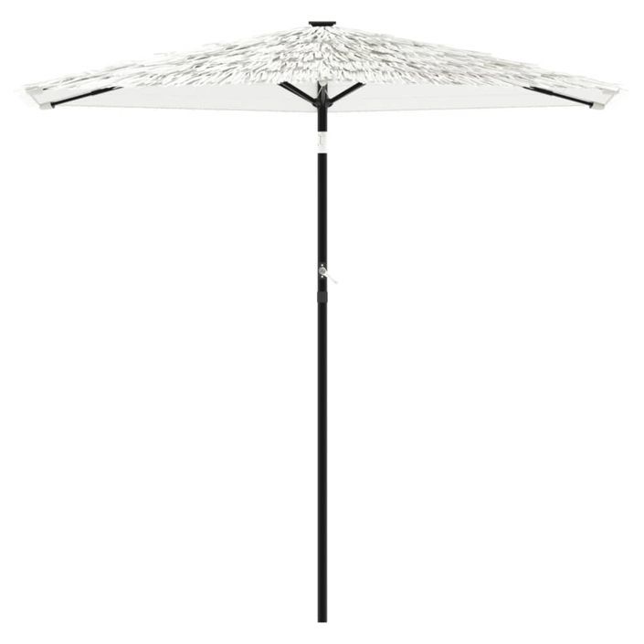 Parasol de jardin avec mât en acier blanc 223x223x213 cm - Photo n°3