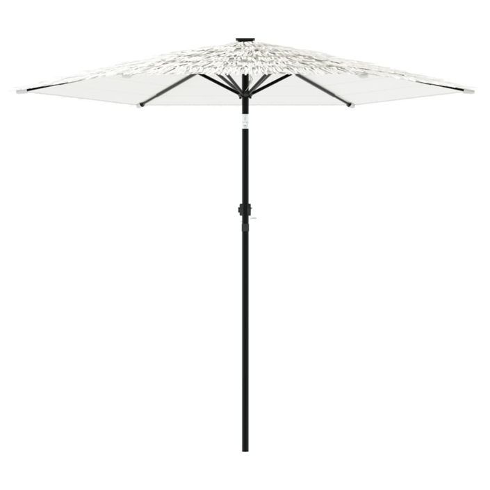 Parasol de jardin avec mât en acier blanc 223x223x213 cm - Photo n°4