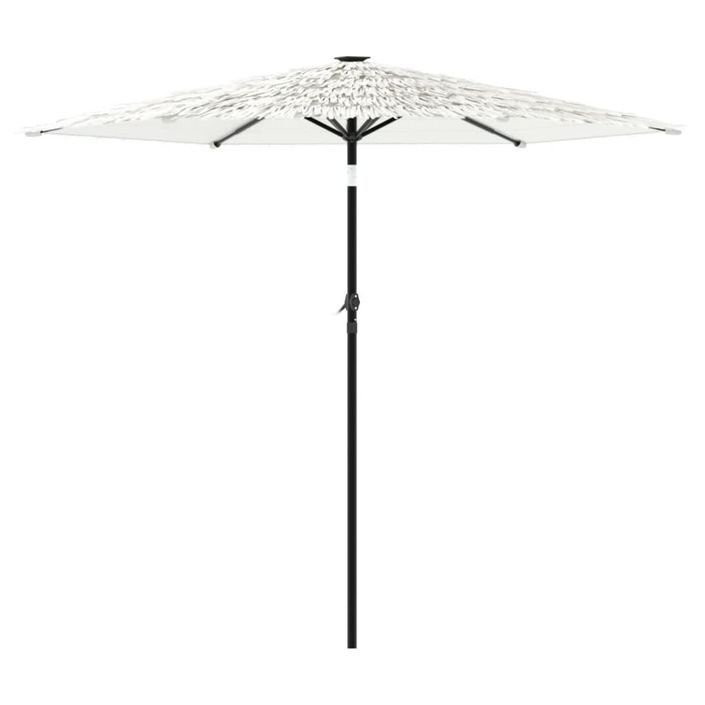 Parasol de jardin avec mât en acier blanc 223x223x213 cm - Photo n°5