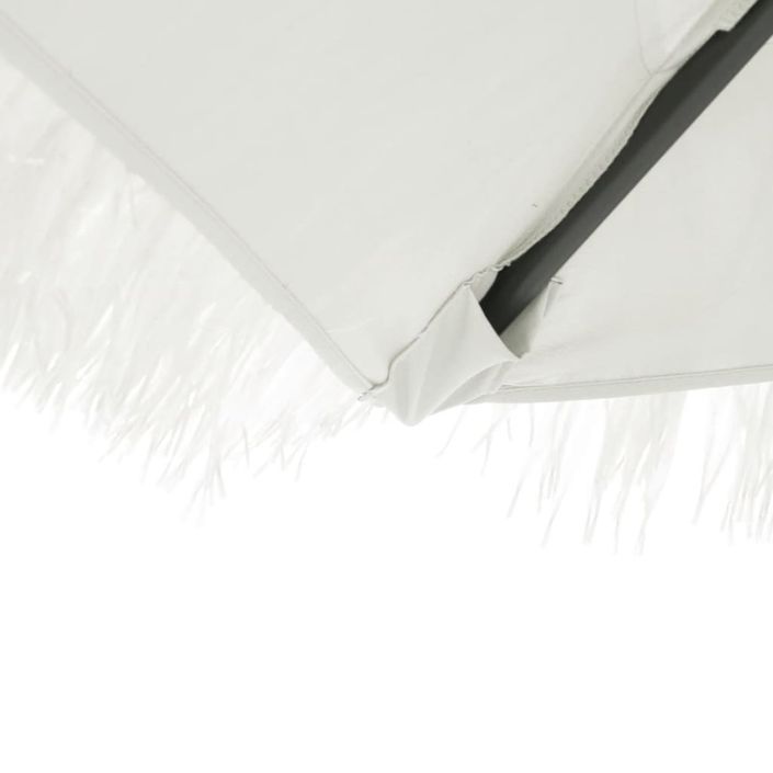 Parasol de jardin avec mât en acier blanc 223x223x213 cm - Photo n°7