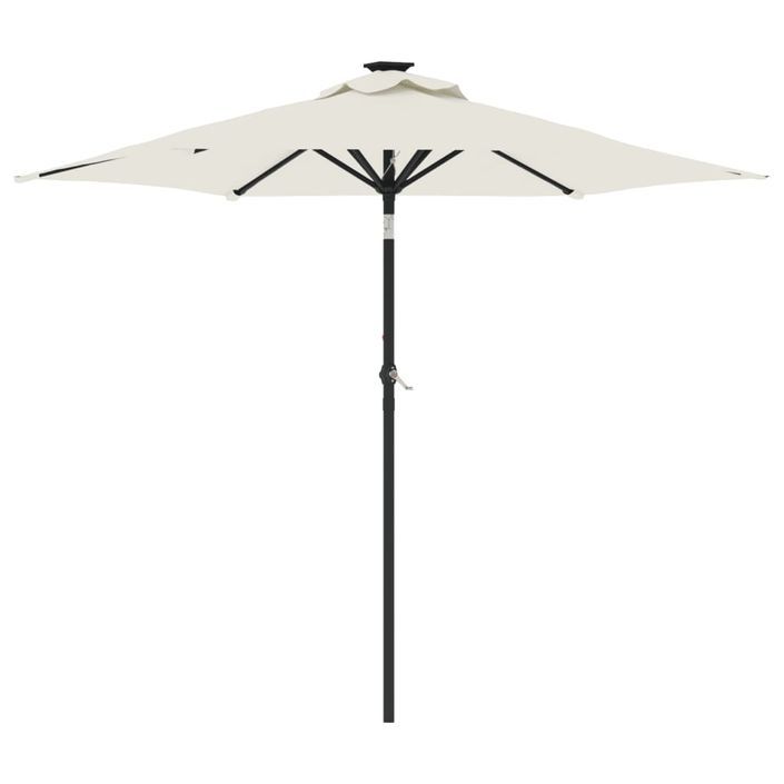 Parasol de jardin avec mât en acier blanc 225x225x212 cm - Photo n°2