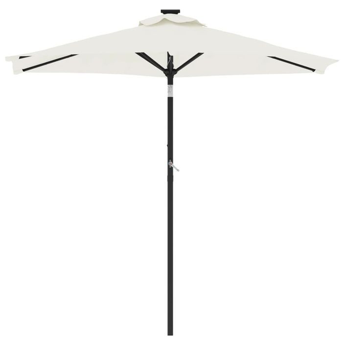 Parasol de jardin avec mât en acier blanc 225x225x212 cm - Photo n°3