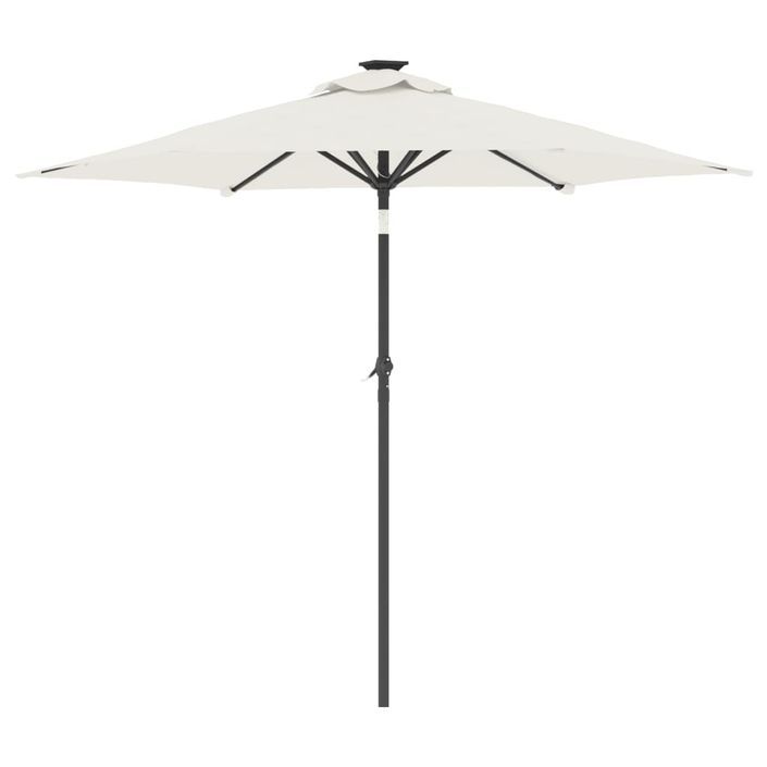 Parasol de jardin avec mât en acier blanc 225x225x212 cm - Photo n°5