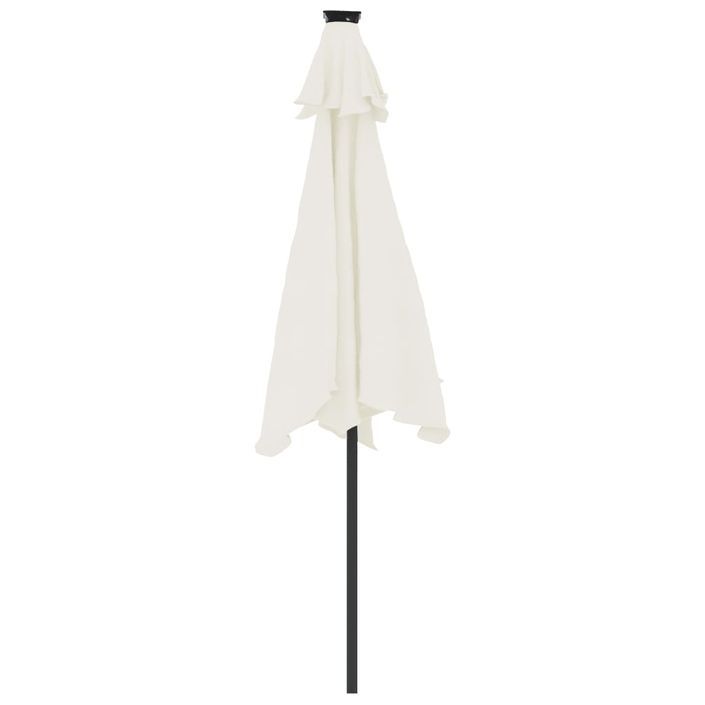 Parasol de jardin avec mât en acier blanc 225x225x212 cm - Photo n°6