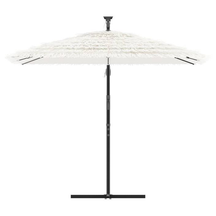 Parasol de jardin avec mât en acier blanc 246x246x230 cm - Photo n°3