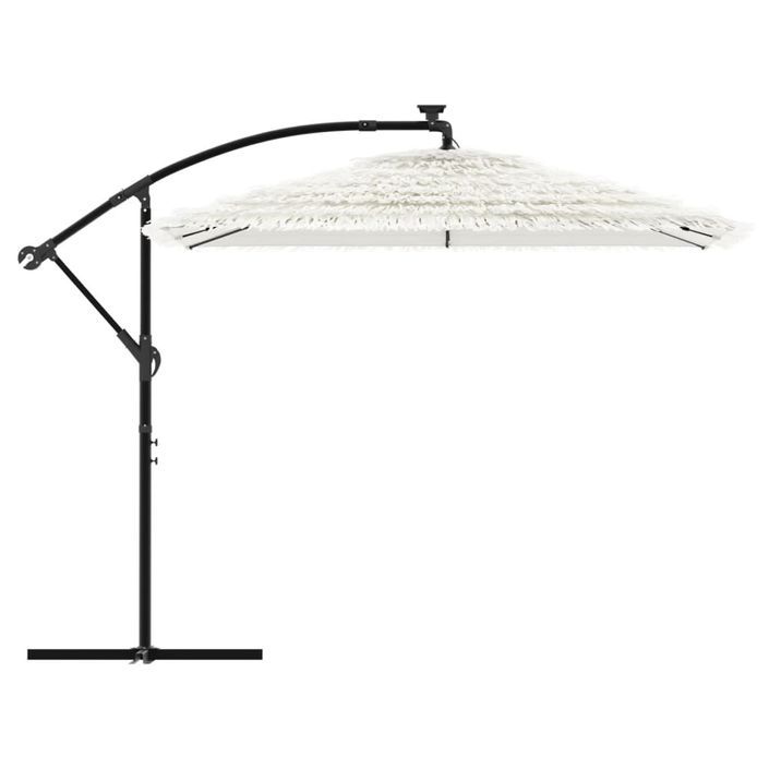 Parasol de jardin avec mât en acier blanc 246x246x230 cm - Photo n°4