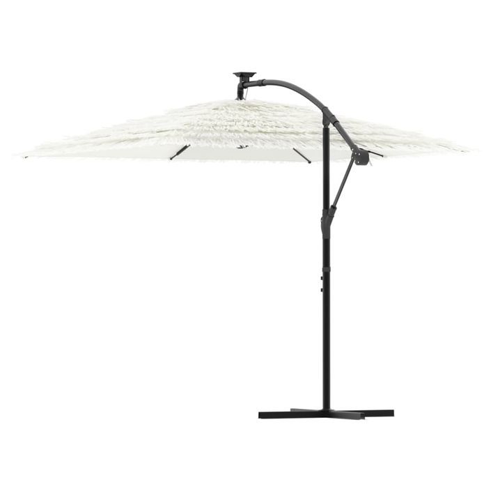 Parasol de jardin avec mât en acier blanc 246x246x230 cm - Photo n°5