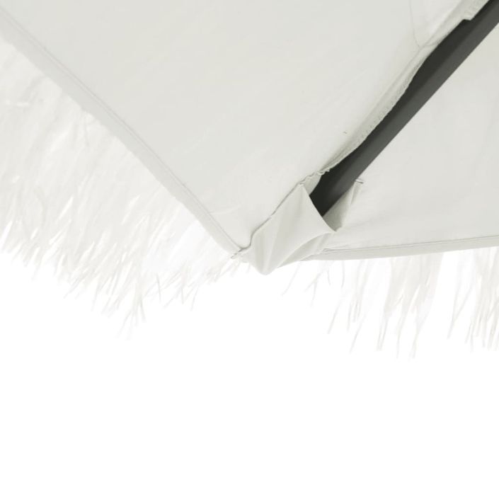 Parasol de jardin avec mât en acier blanc 246x246x230 cm - Photo n°8