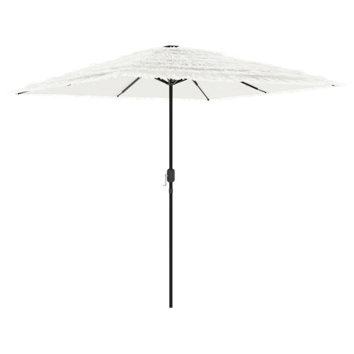 Parasol de jardin avec mât en acier blanc 248x248x248 cm - Photo n°2