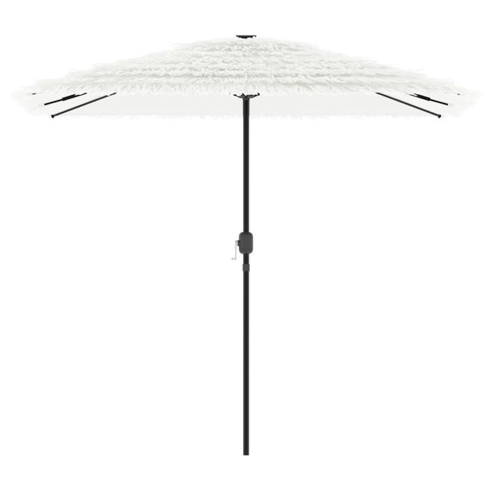 Parasol de jardin avec mât en acier blanc 248x248x248 cm - Photo n°3