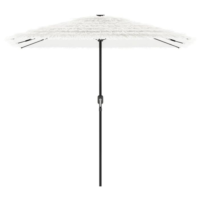 Parasol de jardin avec mât en acier blanc 248x248x248 cm - Photo n°4