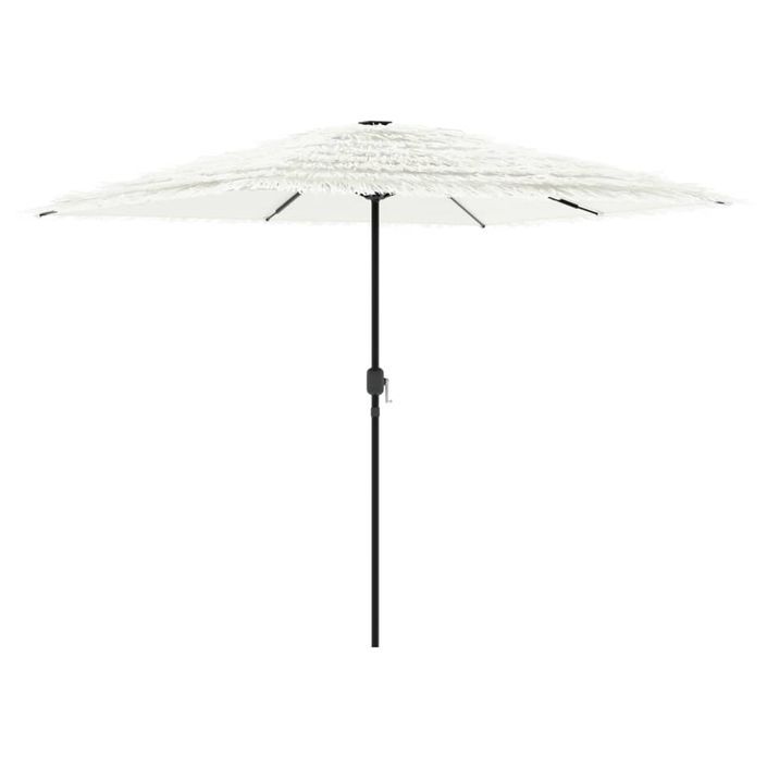 Parasol de jardin avec mât en acier blanc 248x248x248 cm - Photo n°5