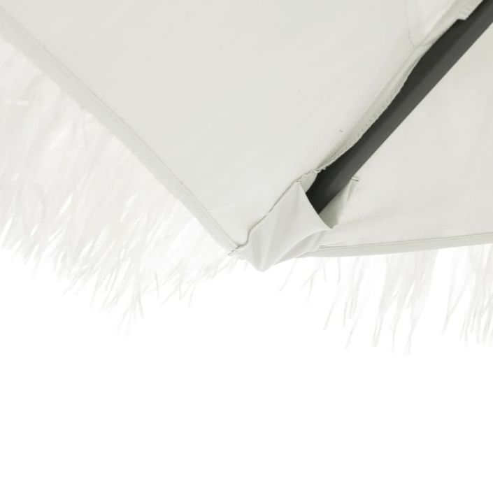 Parasol de jardin avec mât en acier blanc 248x248x248 cm - Photo n°7