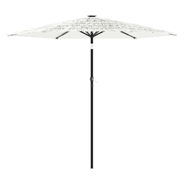 Parasol de jardin avec mât en acier blanc 268x268x226 cm - Photo n°2