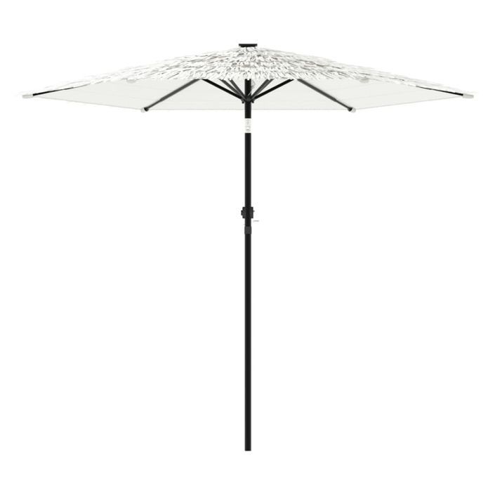 Parasol de jardin avec mât en acier blanc 268x268x226 cm - Photo n°4