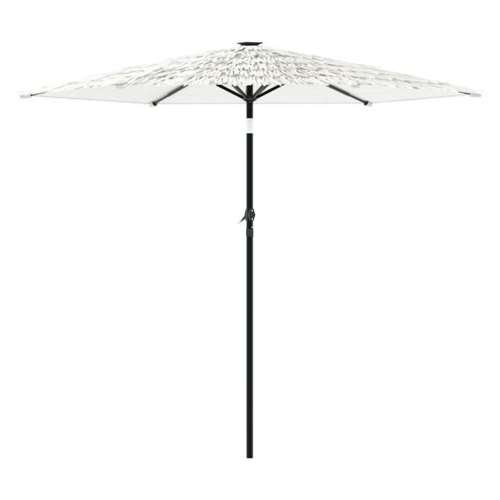 Parasol de jardin avec mât en acier blanc 268x268x226 cm - Photo n°5