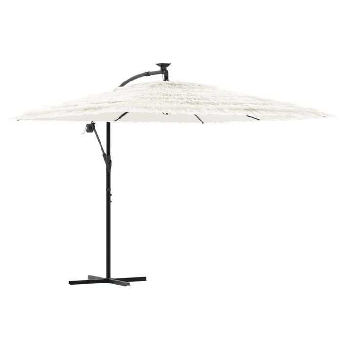 Parasol de jardin avec mât en acier blanc 269x269x235 cm - Photo n°2