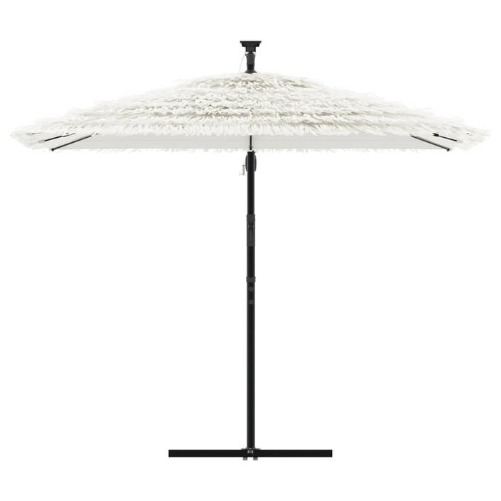 Parasol de jardin avec mât en acier blanc 269x269x235 cm - Photo n°3