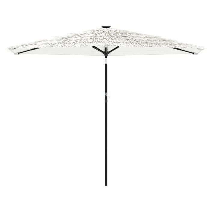 Parasol de jardin avec mât en acier blanc 288x288x225 cm - Photo n°3