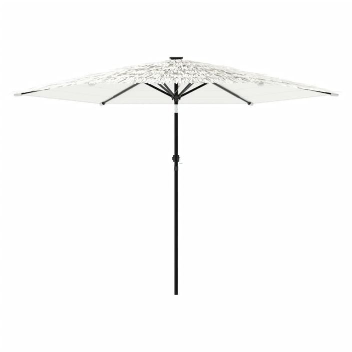 Parasol de jardin avec mât en acier blanc 288x288x225 cm - Photo n°4