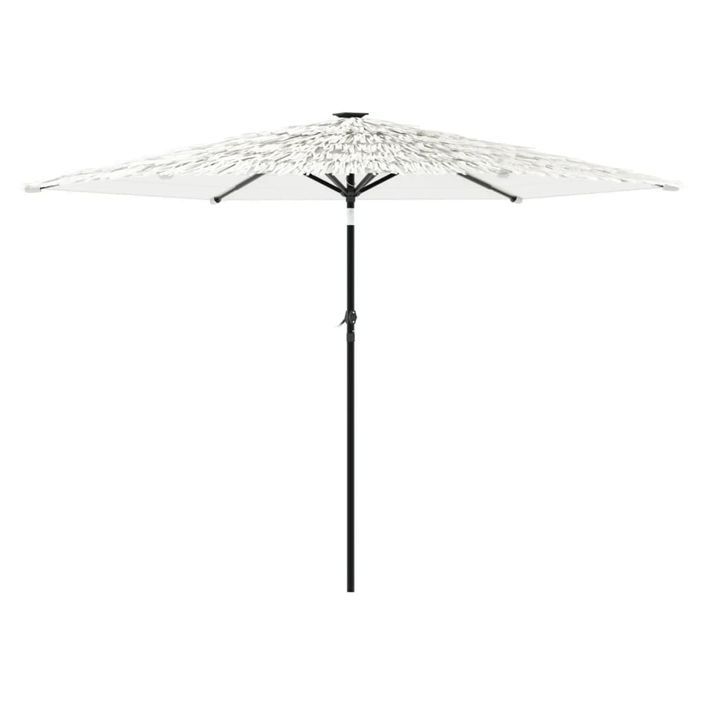 Parasol de jardin avec mât en acier blanc 288x288x225 cm - Photo n°5