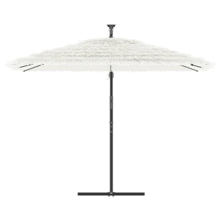 Parasol de jardin avec mât en acier blanc 290x290x238 cm - Photo n°3