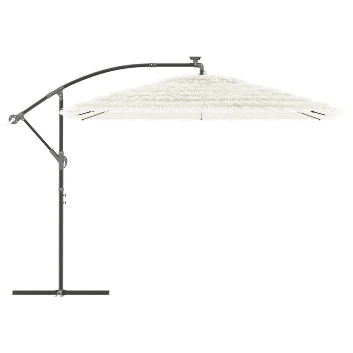 Parasol de jardin avec mât en acier blanc 290x290x238 cm - Photo n°4