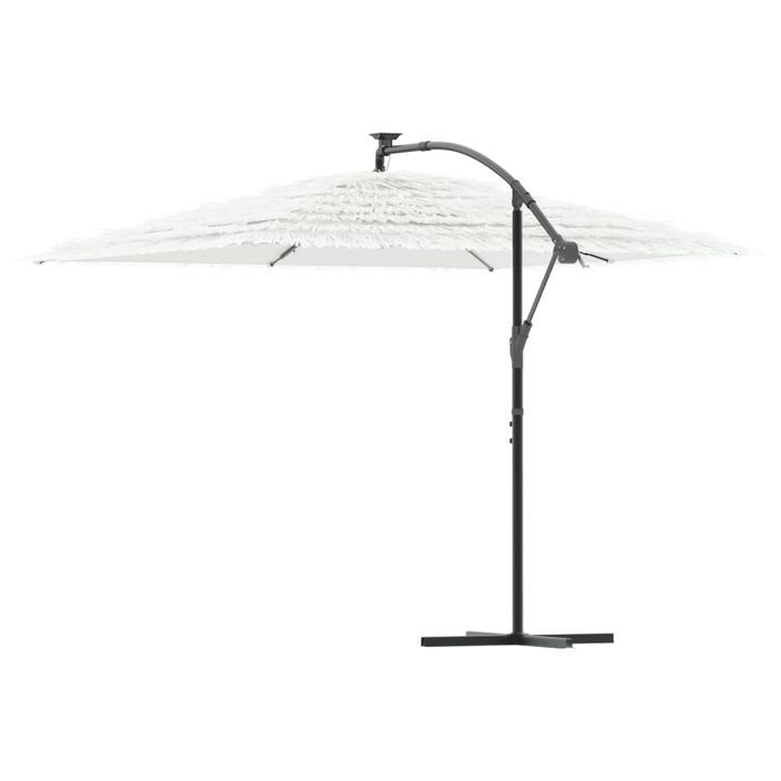 Parasol de jardin avec mât en acier blanc 290x290x238 cm - Photo n°5