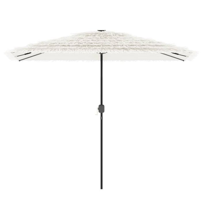 Parasol de jardin avec mât en acier blanc 300x200x250 cm - Photo n°3