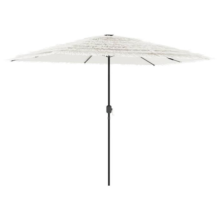 Parasol de jardin avec mât en acier blanc 300x200x250 cm - Photo n°5