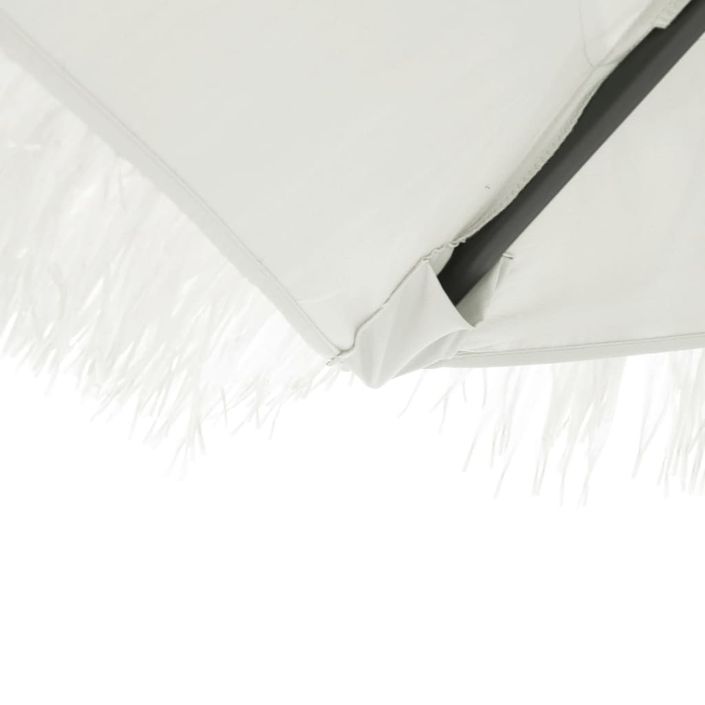 Parasol de jardin avec mât en acier blanc 300x200x250 cm - Photo n°7