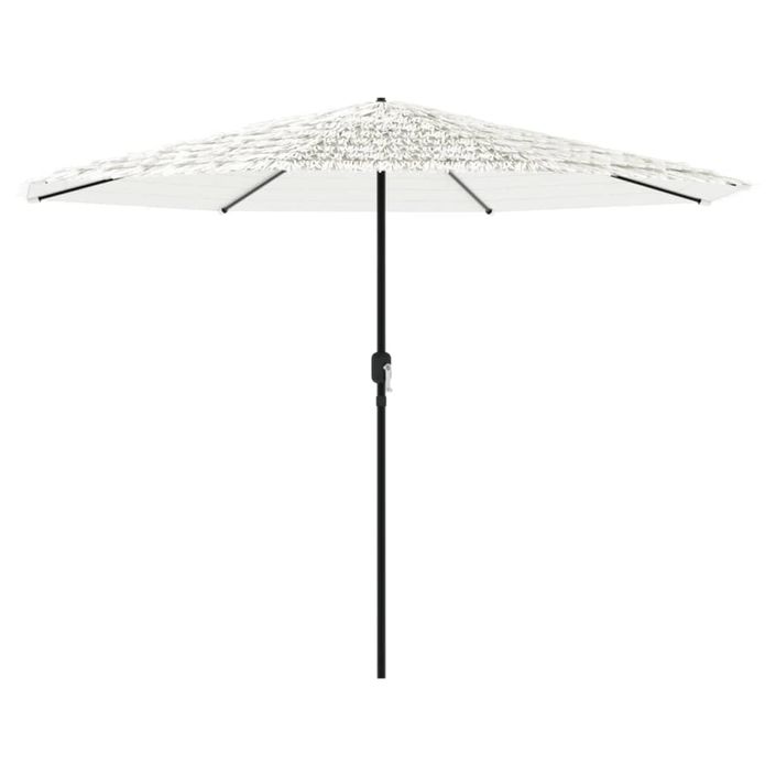 Parasol de jardin avec mât en acier blanc 324x324x247 cm - Photo n°2