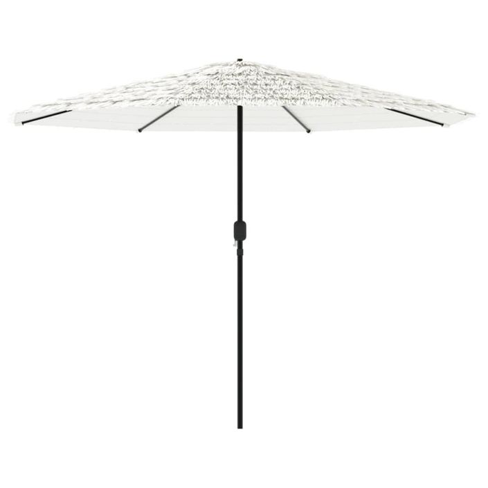 Parasol de jardin avec mât en acier blanc 388x388x248 cm - Photo n°5