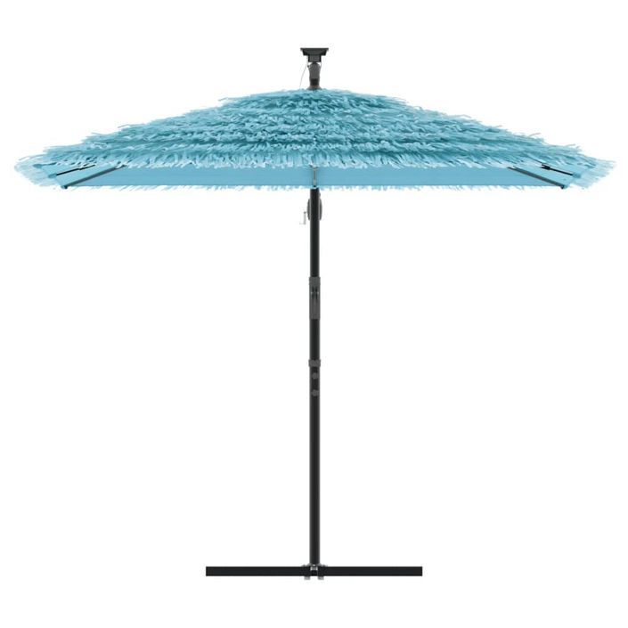 Parasol de jardin avec mât en acier bleu 246x246x230 cm - Photo n°3