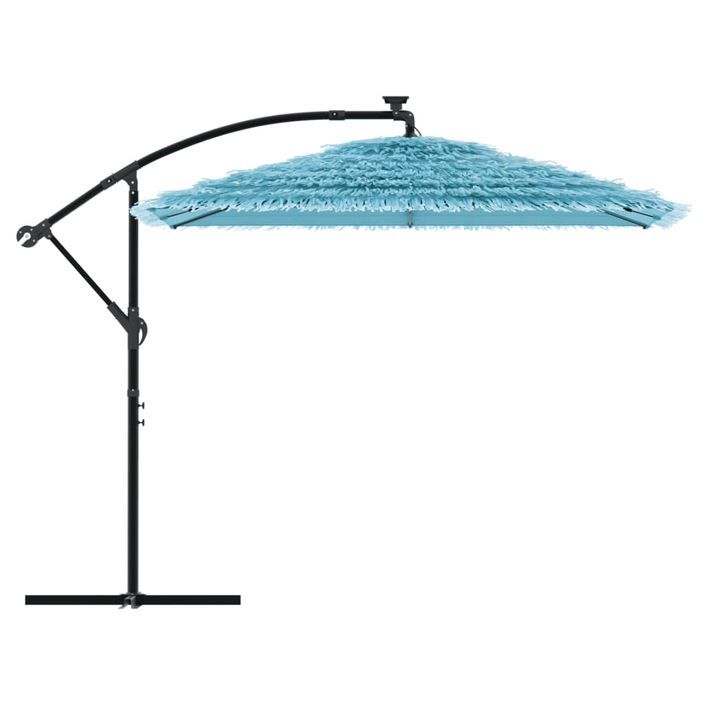 Parasol de jardin avec mât en acier bleu 246x246x230 cm - Photo n°4