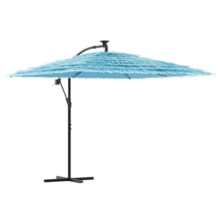 Parasol de jardin avec mât en acier bleu 269x269x235 cm - Photo n°2