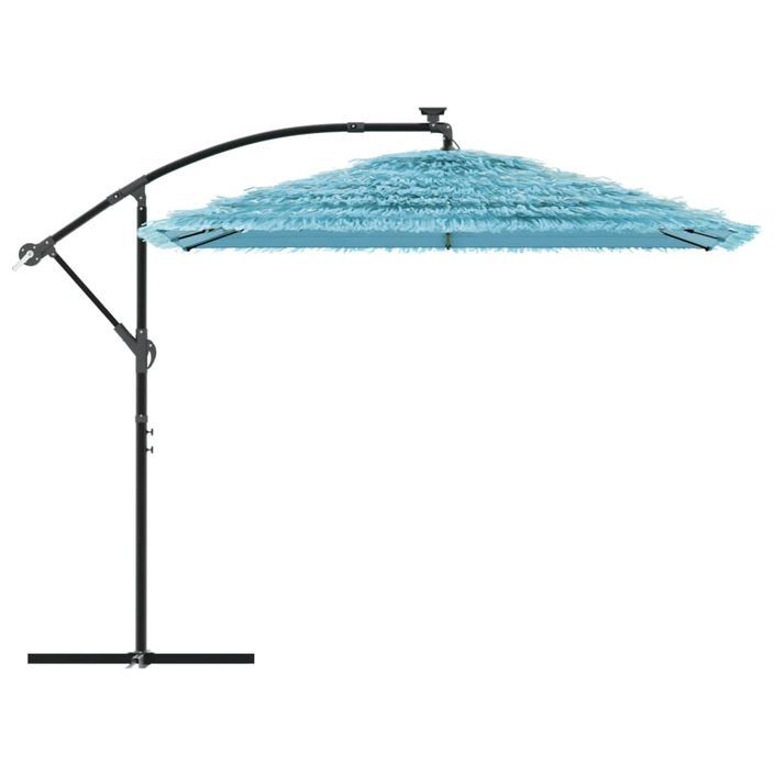 Parasol de jardin avec mât en acier bleu 269x269x235 cm - Photo n°4