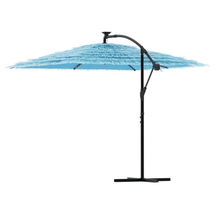 Parasol de jardin avec mât en acier bleu 269x269x235 cm - Photo n°5