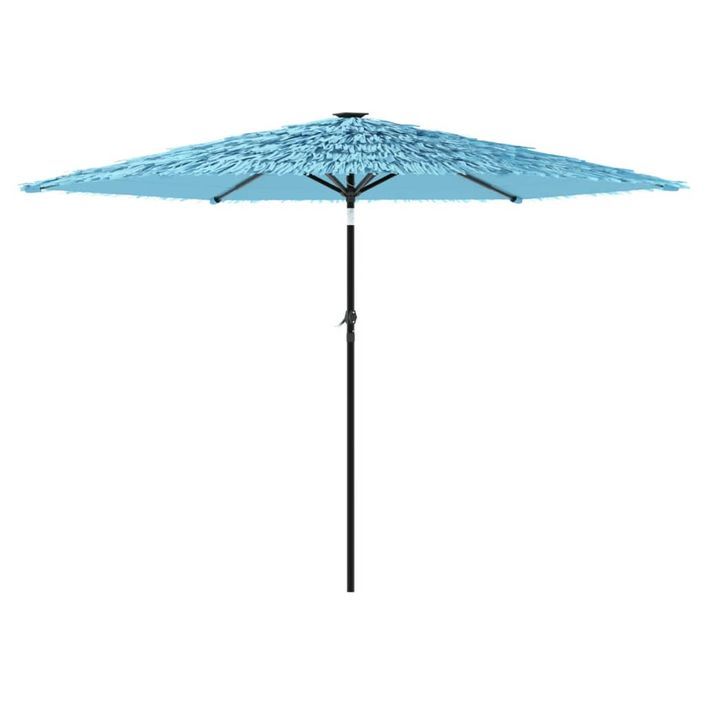 Parasol de jardin avec mât en acier bleu 288x288x225 cm - Photo n°5