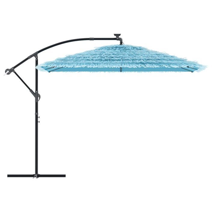 Parasol de jardin avec mât en acier bleu 290x290x238 cm - Photo n°4