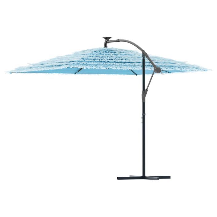 Parasol de jardin avec mât en acier bleu 290x290x238 cm - Photo n°5