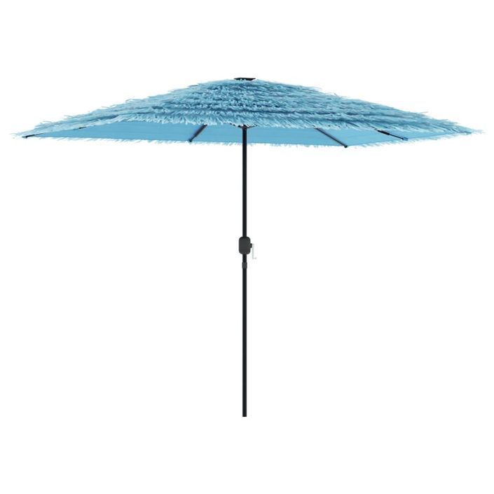 Parasol de jardin avec mât en acier bleu 300x200x250 cm - Photo n°5