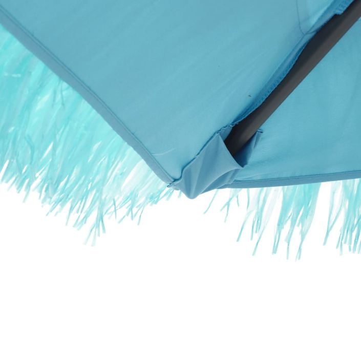 Parasol de jardin avec mât en acier bleu 300x200x250 cm - Photo n°7