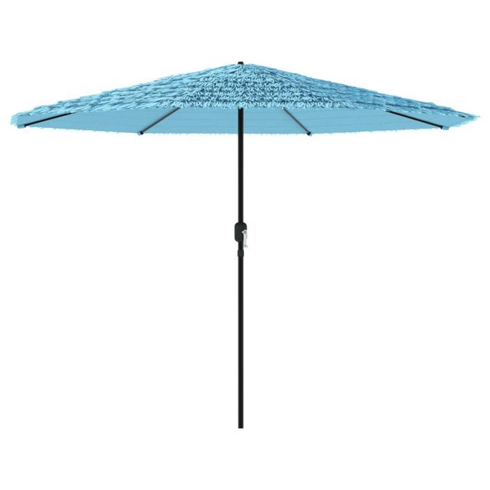 Parasol de jardin avec mât en acier bleu 324x324x247 cm - Photo n°2