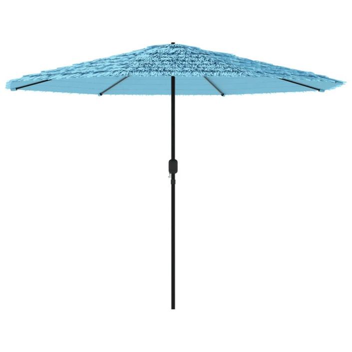 Parasol de jardin avec mât en acier bleu 324x324x247 cm - Photo n°5