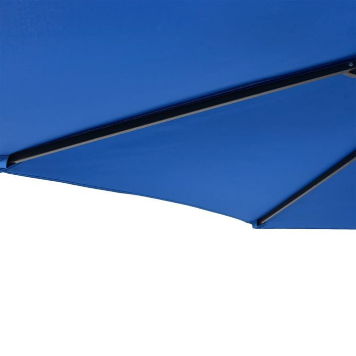 Parasol de jardin avec mât en acier bleu azuré 225x225x212 cm - Photo n°8