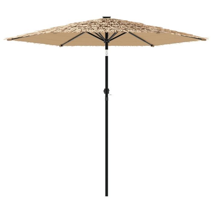 Parasol de jardin avec mât en acier marron 223x223x213 cm - Photo n°4