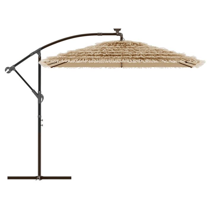 Parasol de jardin avec mât en acier marron 246x246x230 cm - Photo n°4