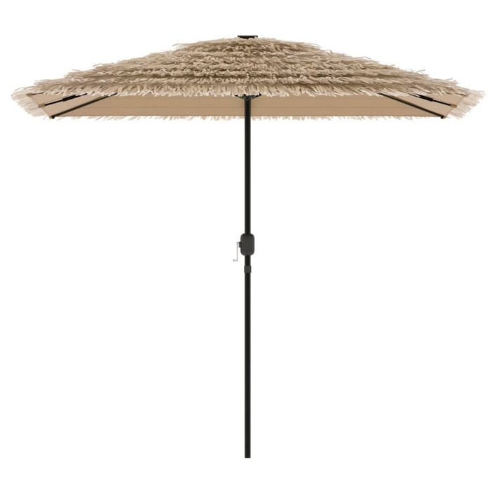 Parasol de jardin avec mât en acier marron 248x248x248 cm - Photo n°3