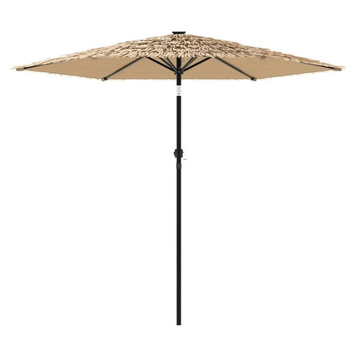 Parasol de jardin avec mât en acier marron 268x268x226 cm - Photo n°4